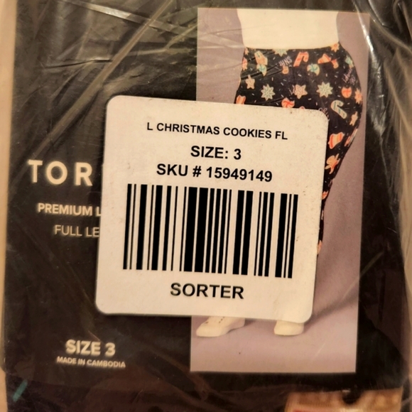 ❤️NWT VINTAGE TORRID LEGGING - CHRISTMAS PRINT COOKIE - FULL LENGTH - PLUS SIZE - Picture 8 of 11